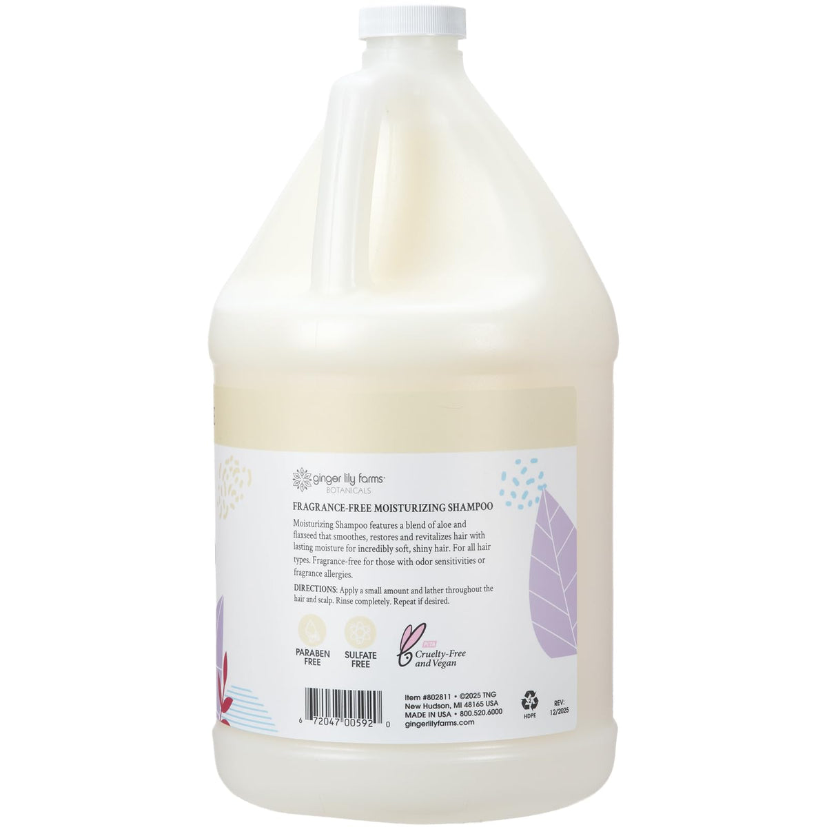 Ginger Lily Farms pouring refill into dispenser for easy economical benefit