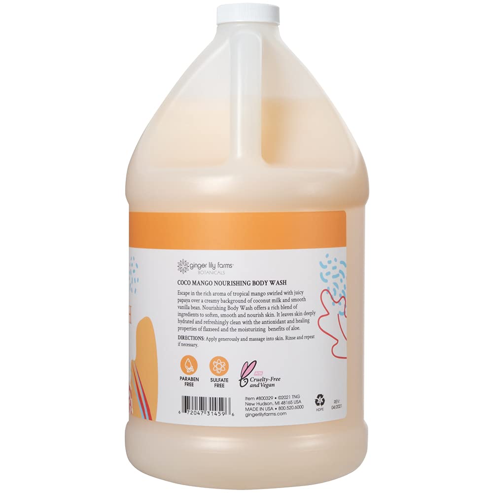 Ginger Lily Farms creamy lather poured on hand for gentle hydration