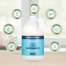 Ginger Lily Farms pouring into dispenser bottle to show refill convenience