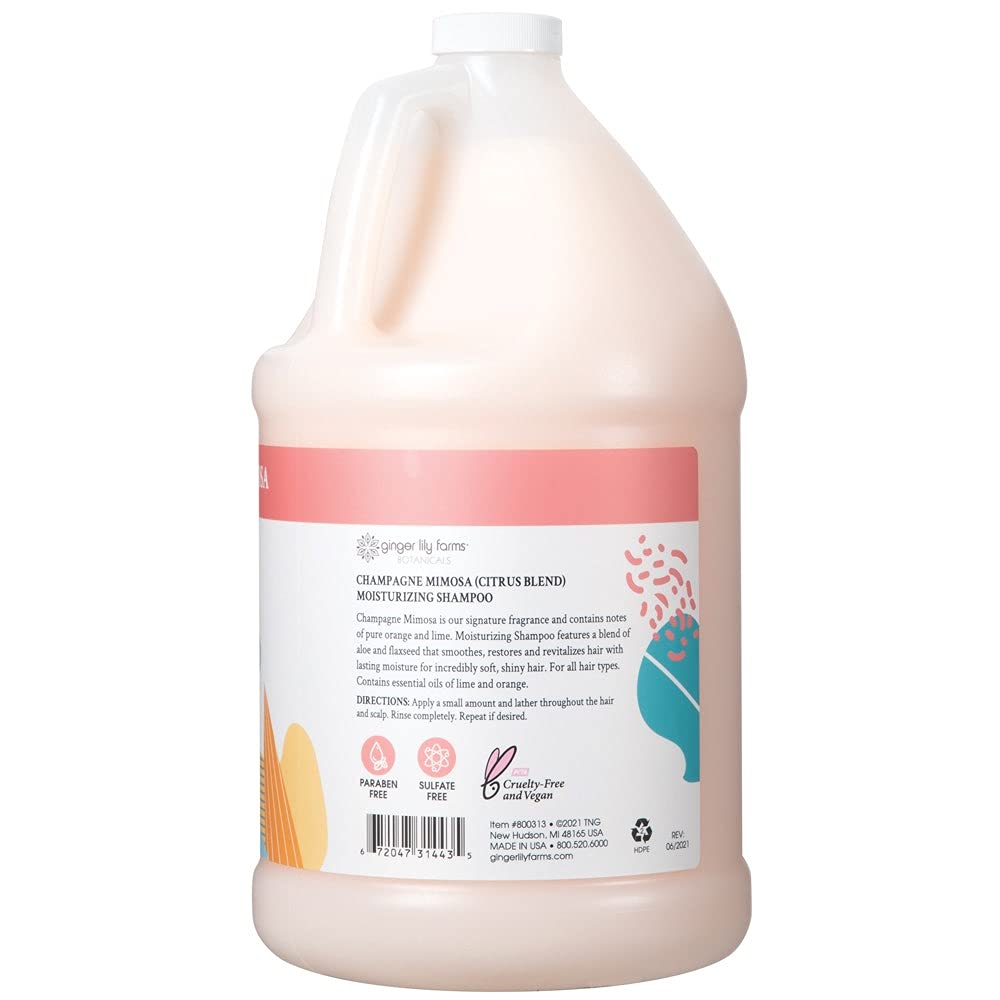Ginger Lily Farms refill poured into a pump bottle for easy use benefit