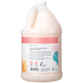 Ginger Lily Farms refill poured into a pump bottle for easy use benefit