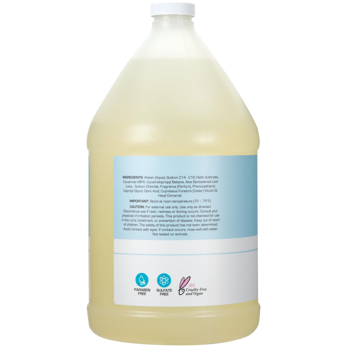 Ginger Lily Farms shampoo lather texture demonstrating moisturizing foam