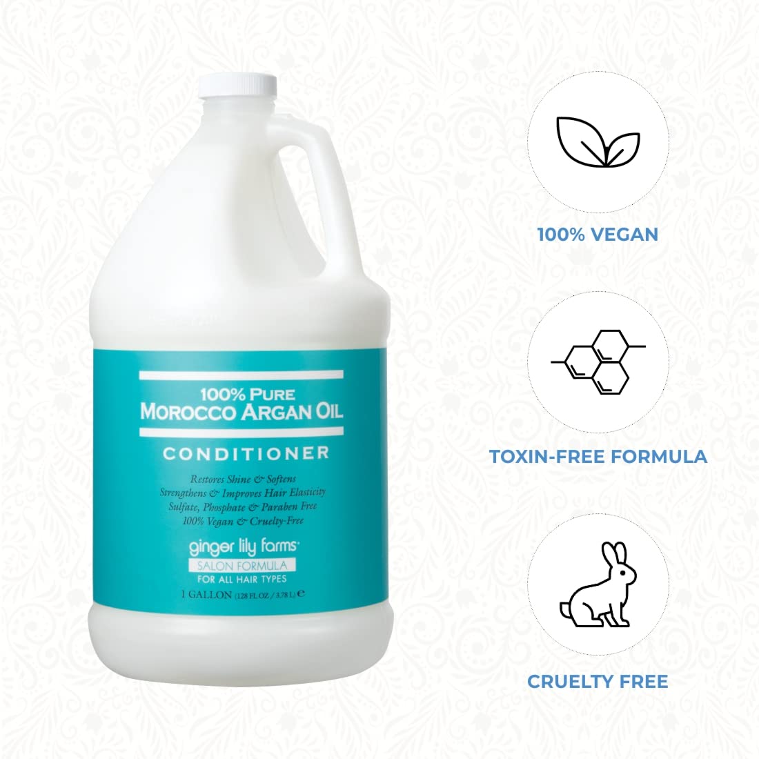 Ginger Lily Farms pouring into smaller bottle to show economical refill and reduced waste