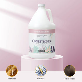 Ginger Lily Farms creamy conditioner texture demonstrating smooth slip and hydration