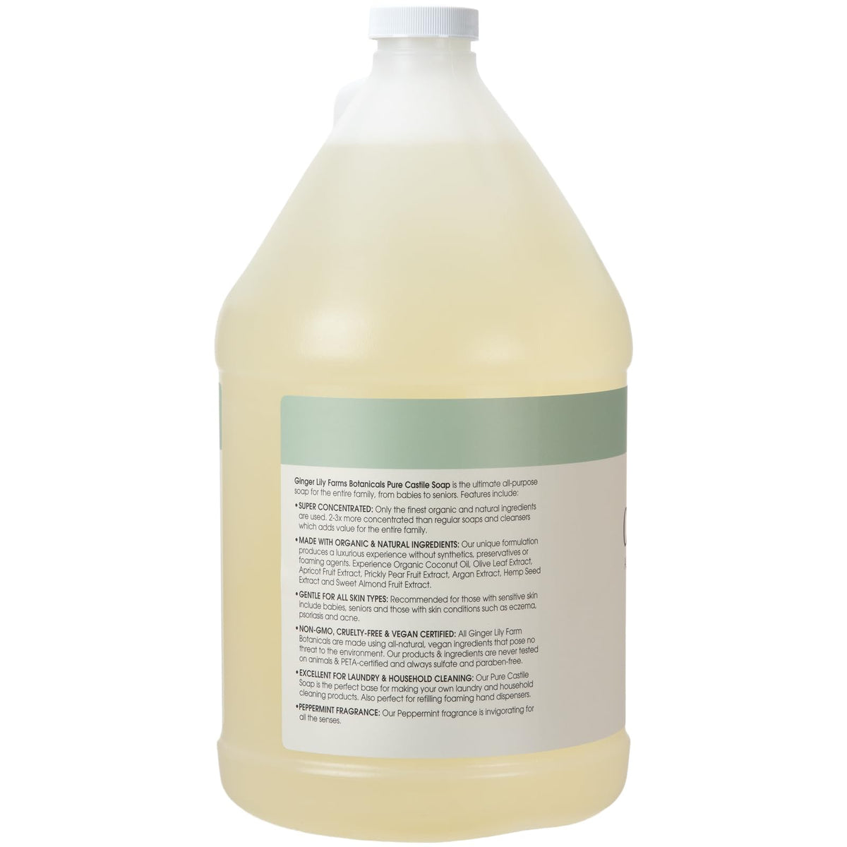 Ginger Lily Farms creamy lather texture highlighting concentrated cleaning