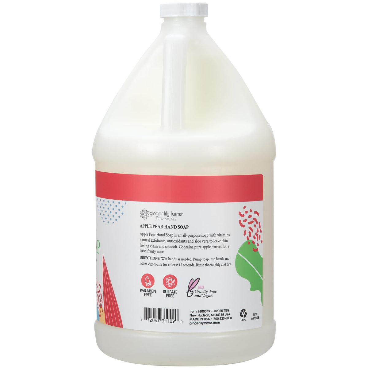 Ginger Lily Farms creamy lather texture demonstrating gentle hydration