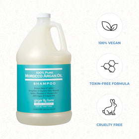 Ginger Lily Farms creamy lather on hair illustrating gentle cleansing and softness