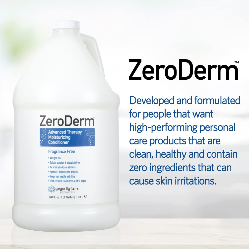 Ginger Lily Farms gallon next to household bottle showing cost-effective refill benefit