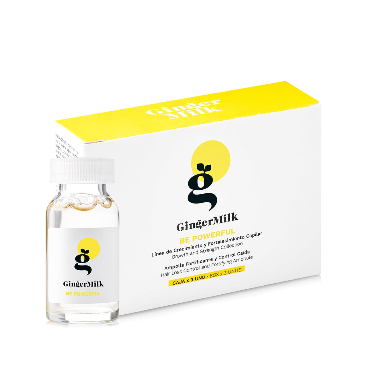 Ginger Milk ampoule close-up highlighting concentrated tip and purity