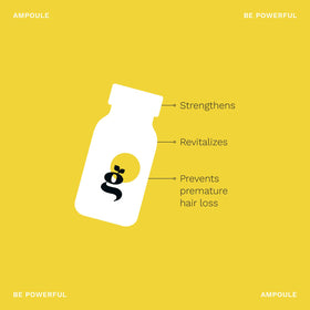 Ginger Milk ampoule opened and applied to scalp demonstrating easy use