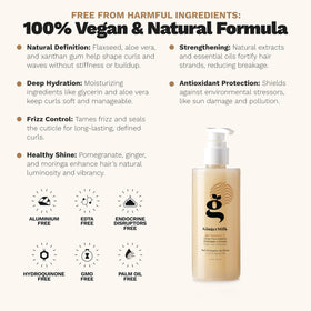 Ginger Milk applied on damp curls for hydrated, defined styling