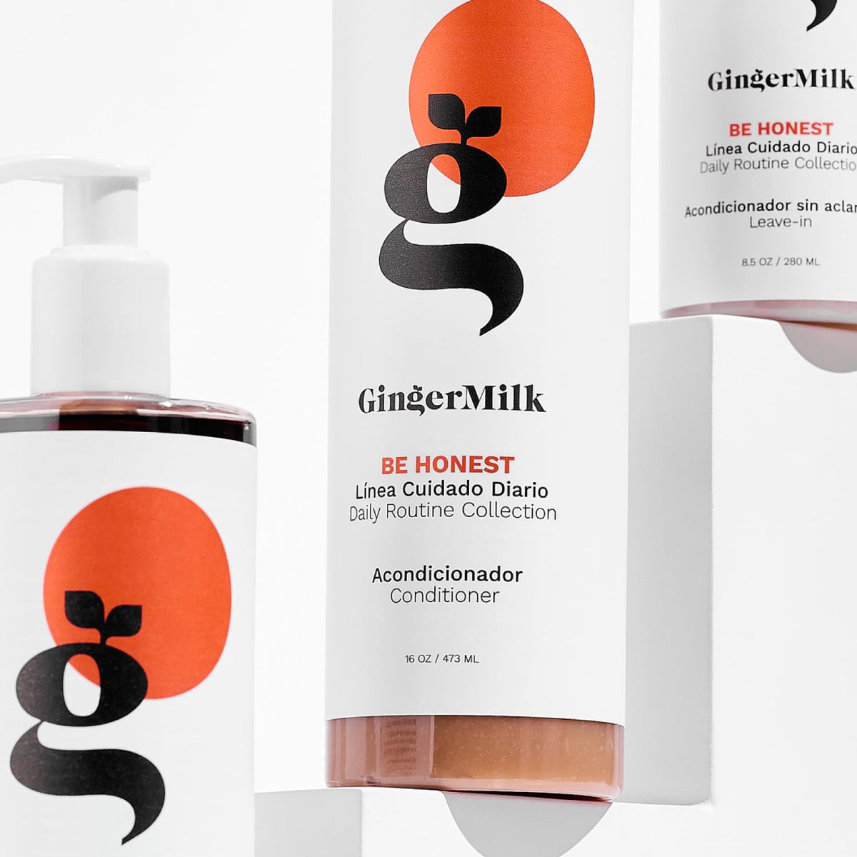 Ginger Milk Natural Care flip cap detail showing controlled dispense and mess-free use