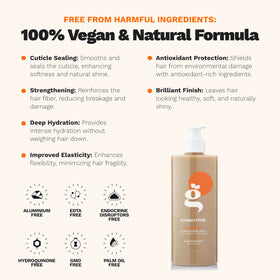 Ginger Milk Natural Care bottle held in hand demonstrating 16oz scale and portability