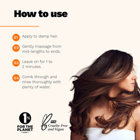 Ginger Milk Natural Care conditioner applied in shower showing easy rinse and slip