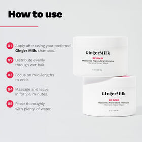 Ginger Milk Natural Care before and after hair strand showing improved shine