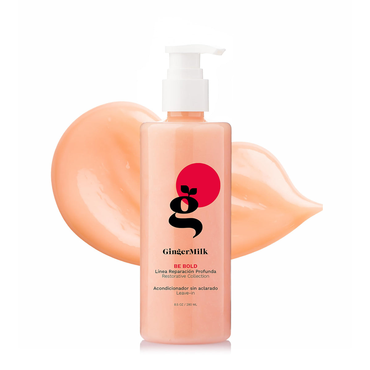 Ginger Milk front packaging showing 8 fl oz bottle and label benefit