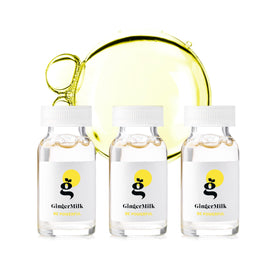 Ginger Milk front packaging showing ampoule benefits and branding