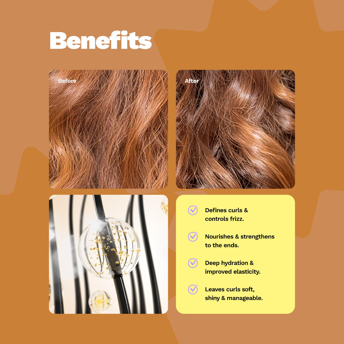Ginger Milk hair mask creamy texture illustrating deep hydration effect