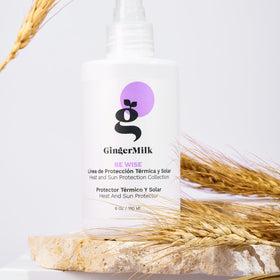 Ginger Milk with ginger jojoba and broccoli extracts highlighting natural ingredients