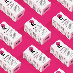 Ginger Milk ampoules styled on a bathroom shelf, practical everyday protection