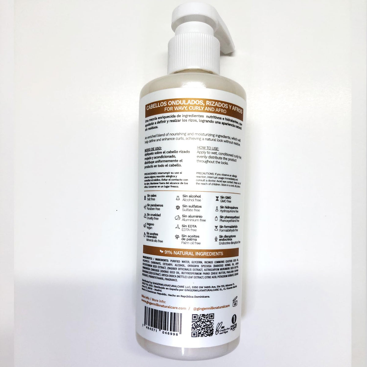 Ginger Milk on bathroom shelf in lifestyle scene for daily use