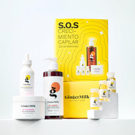 Ginger Milk Natural Care kit components displayed for complete routine
