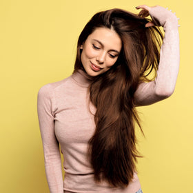 Ginger Milk Natural Care lifestyle model with fuller, shinier hair
