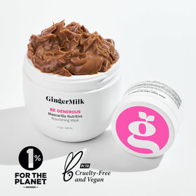 Ginger Milk 17 oz tub in hand showing true product size