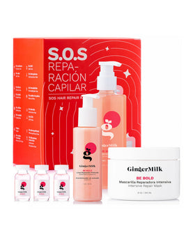 Ginger Milk Natural Care kit front packaging showing complete four-step system benefits