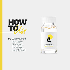 Ginger Milk serum drop on fingertip showing lightweight texture and absorption