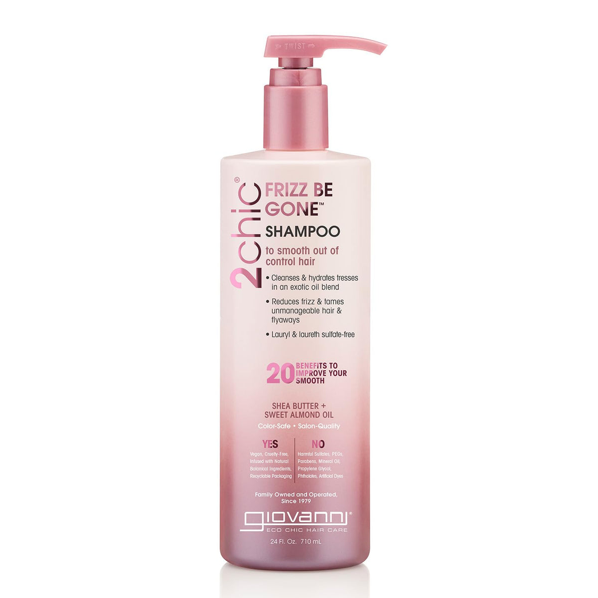 GIOVANNI front packaging showing product and smooth hair benefit