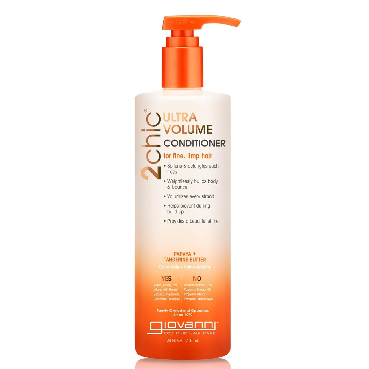 GIOVANNI front packaging showing 2chic conditioner and lift benefits