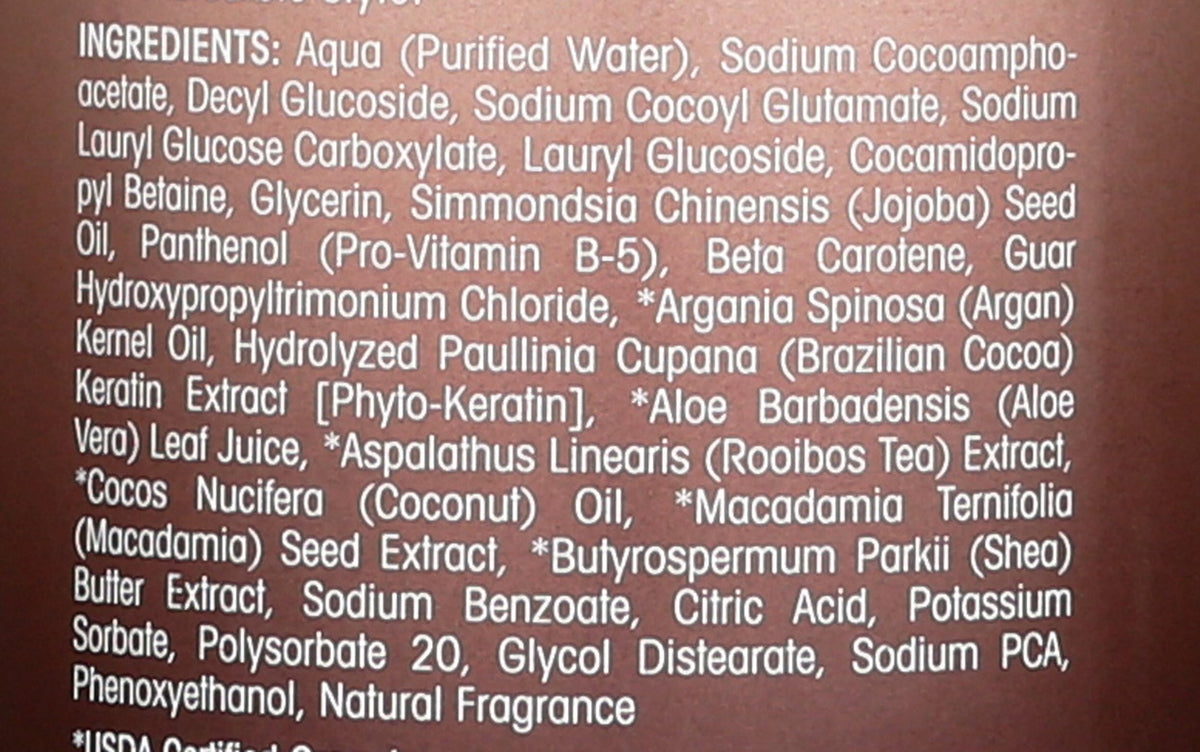 GIOVANNI argan oil and phyto-keratin ingredient shot highlighting smoothing benefits