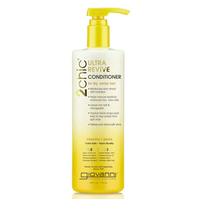 GIOVANNI front packaging showing 2chic conditioner benefits and branding