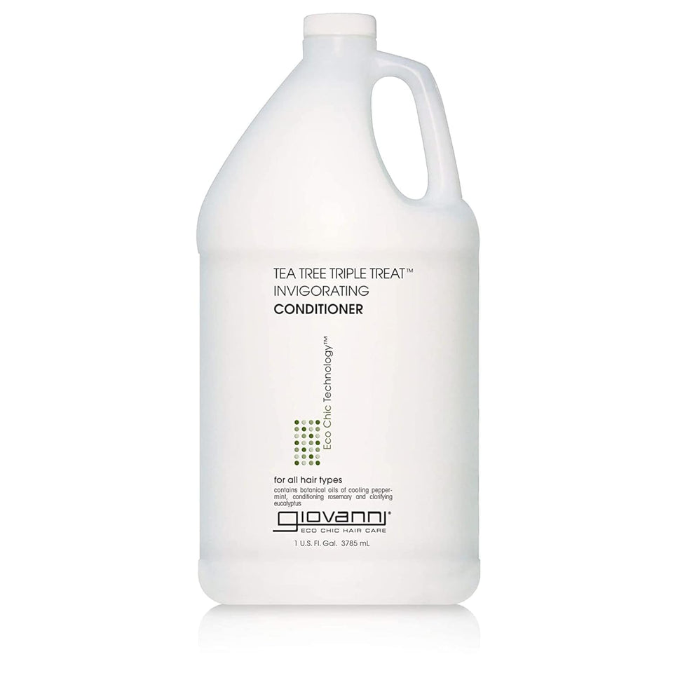 GIOVANNI front bottle view showing label and large 128 oz size benefit