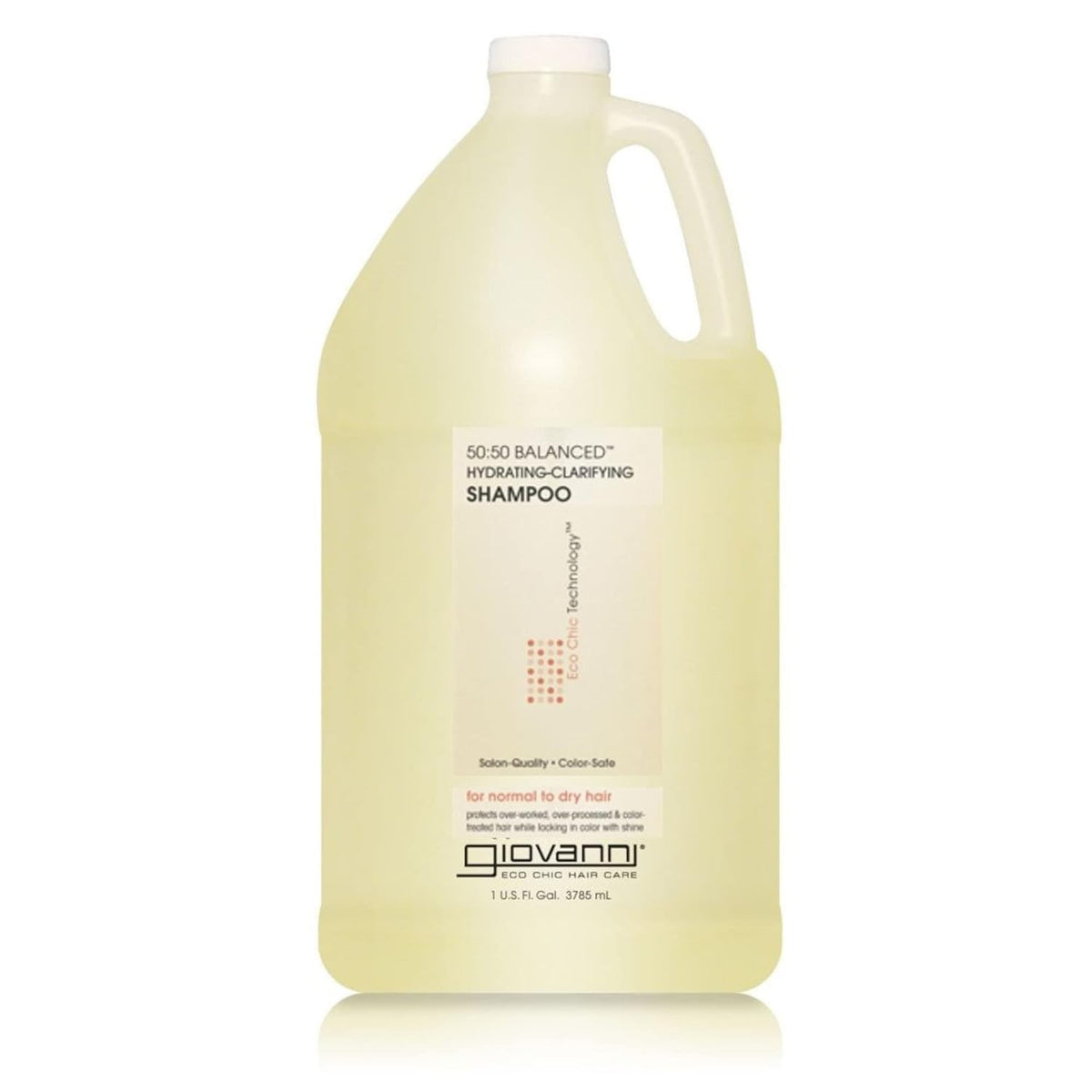 GIOVANNI front packaging 128 oz bottle showing label and volume benefit