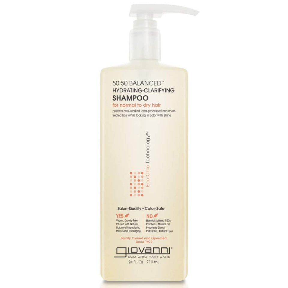 GIOVANNI front packaging showing 24 fl oz bottle and clear branding for shelf appeal