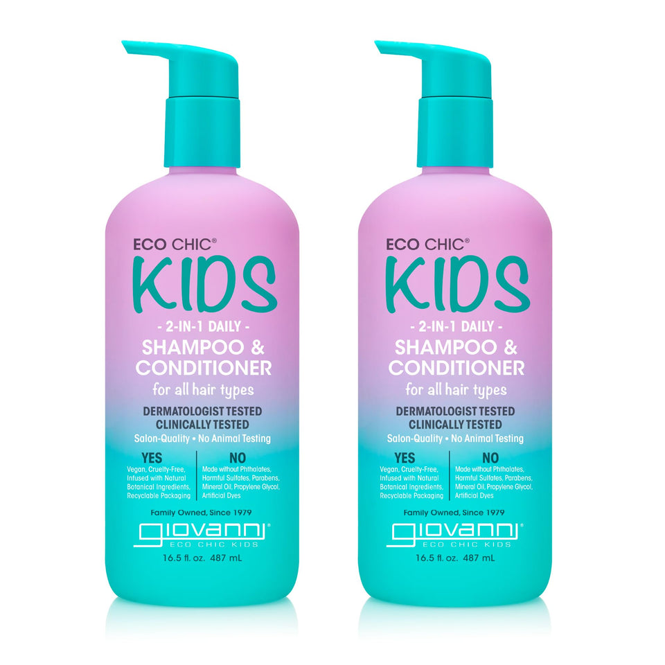 GIOVANNI front packaging showing label and eco-chic kid-friendly benefits