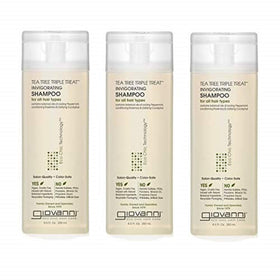 GIOVANNI front packaging showing tea tree shampoo for fresh scalp