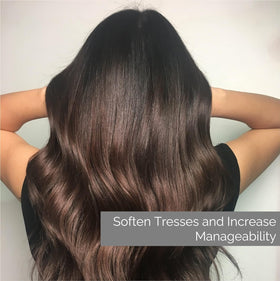 GIOVANNI Nutrafix applied onto damp hair to show treatment use and restoration