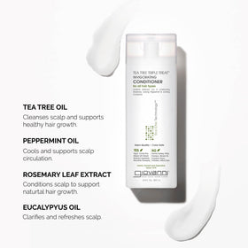 GIOVANNI creamy conditioner texture on hand showing moisturizing benefit