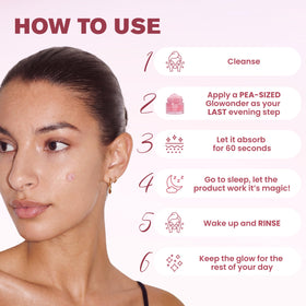 Girl Got Glow jar on bedside table illustrating overnight use and dewy morning benefit