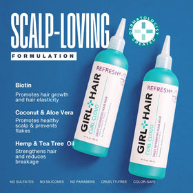 GIRL+HAIR pump-top detail for easy, controlled daily application benefit