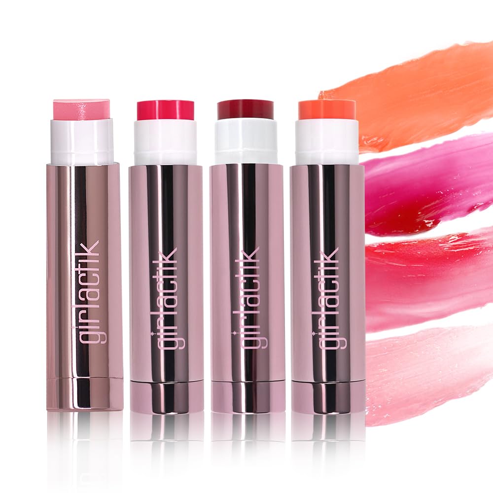 Girlactik Jello Gloss applied on lips demonstrating hydrated shine and tinted pink lemonade glow
