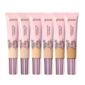 Girlactik Luminous Tint Foundation applied on hand demonstrating buildable coverage and blendability