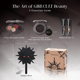 GIRLCULT cream blush texture swatch showing creamy-to-powder finish