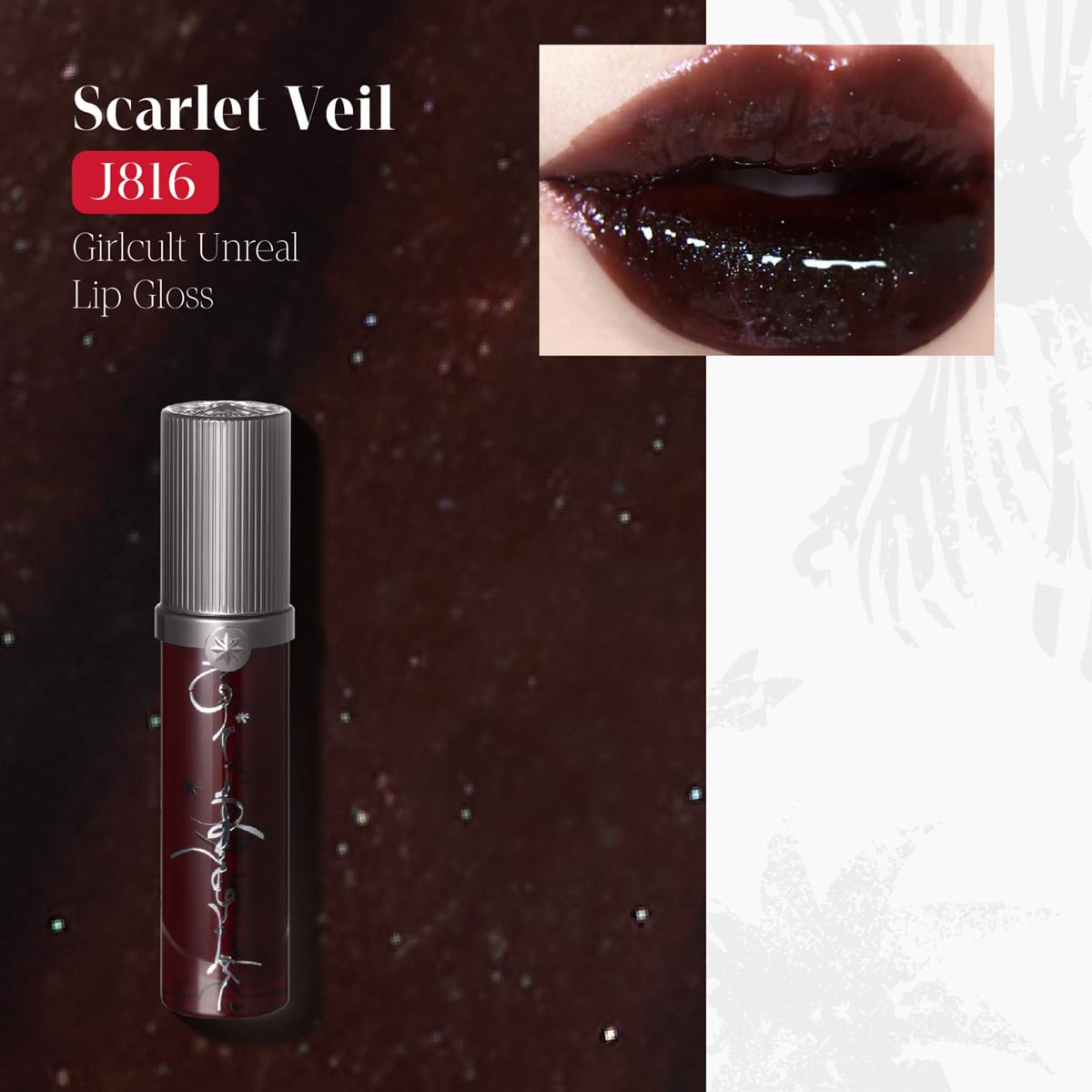 GIRLCULT lip gloss on model delivering plumping, hydrated look