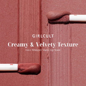 GIRLCULT before and after lips showing blurred soft matte transformation
