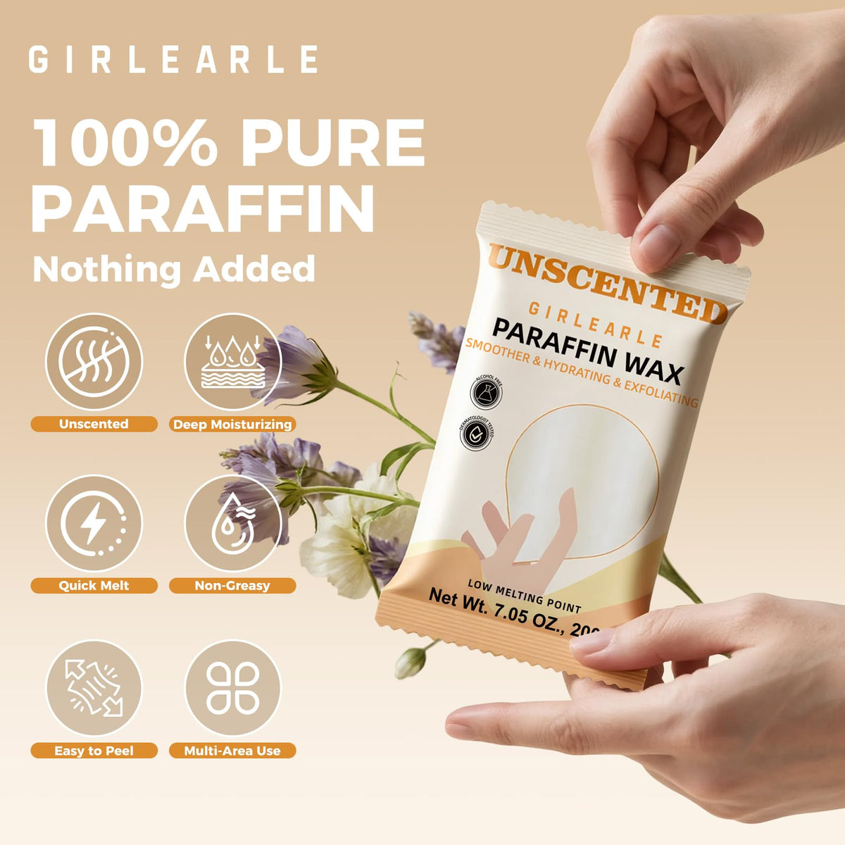GIRLEARLE single 200g block close-up illustrating easy-to-handle refill convenience