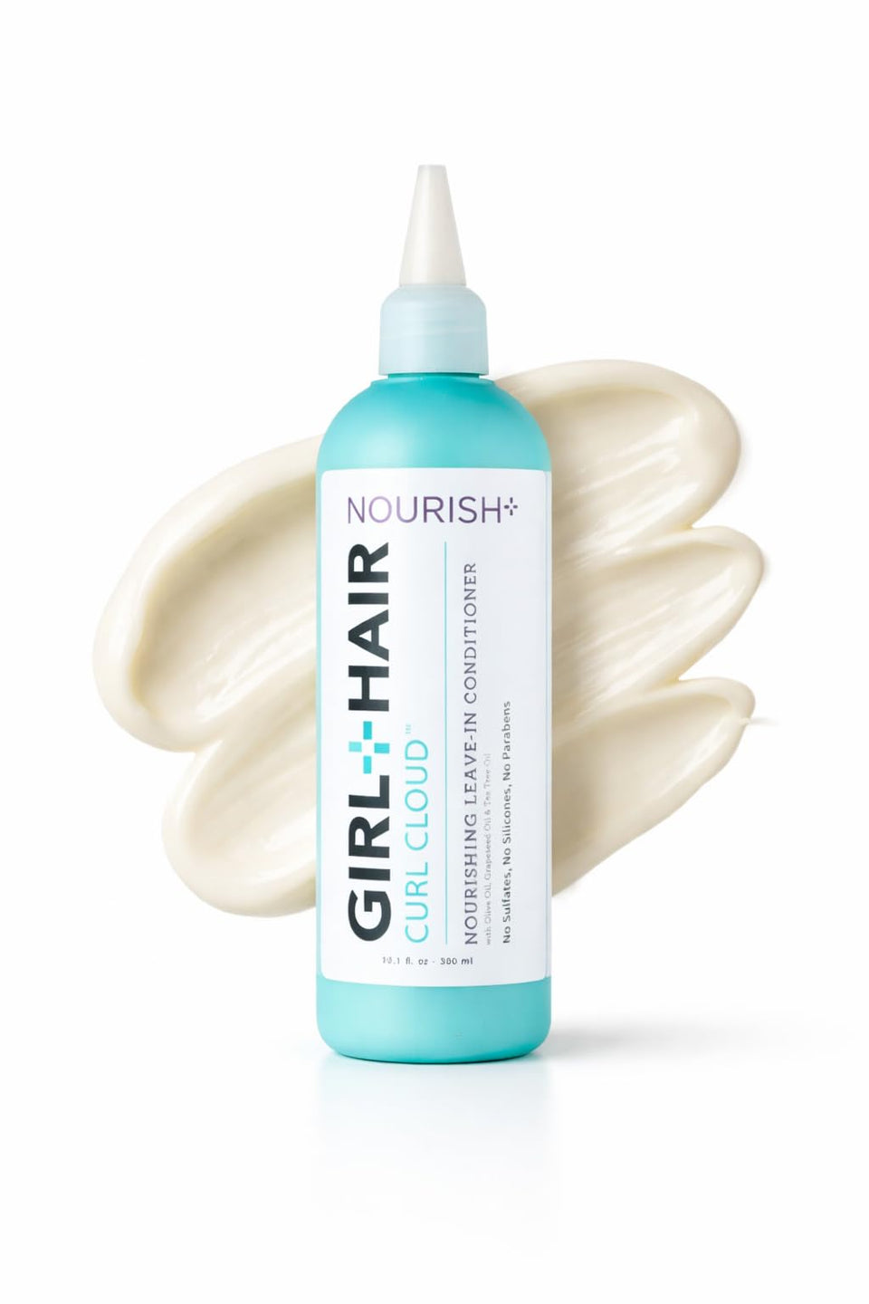 GIRL+HAIR front packaging showing bottle and label for quick ID and reassurance